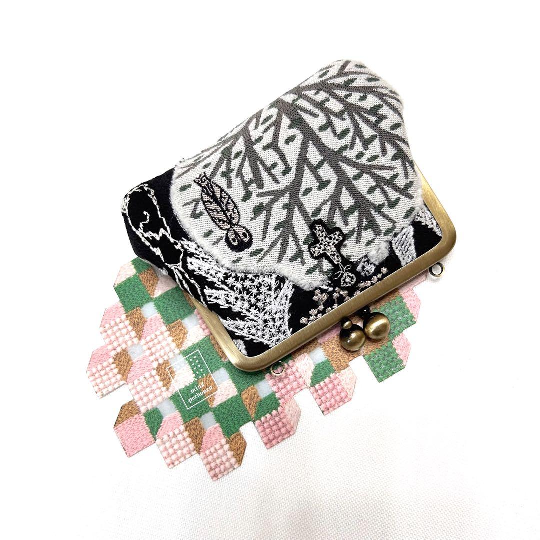 ミナペルホネン　ハンドメイド　がま口　かん付　pollot senko