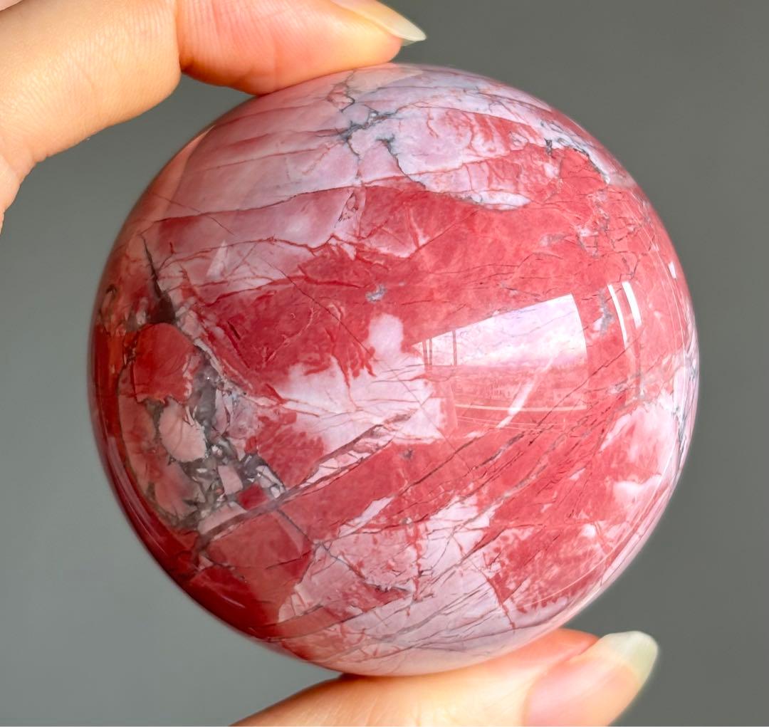 レア　newタイプ　高品質　ピンクジャスパー　スフィア　ピンクアメジスト好きにも