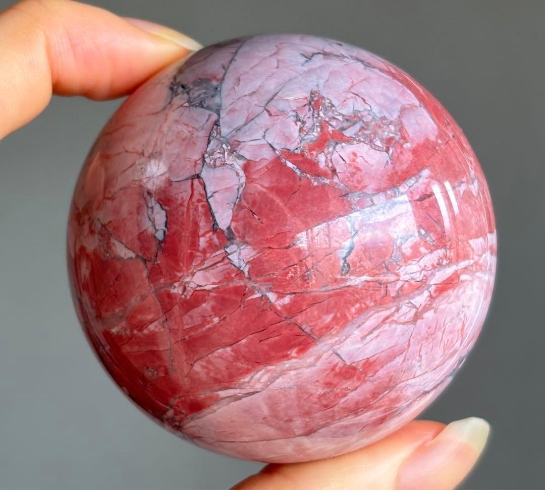 レア　newタイプ　高品質　ピンクジャスパー　スフィア　ピンクアメジスト好きにも