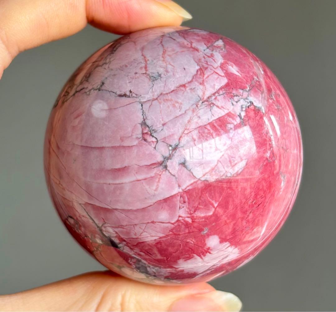 レア　newタイプ　高品質　ピンクジャスパー　スフィア　ピンクアメジスト好きにも