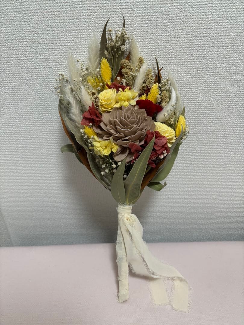 ドライフラワー ブーケ ブートニア 結婚式 前撮り ウェディング フォト