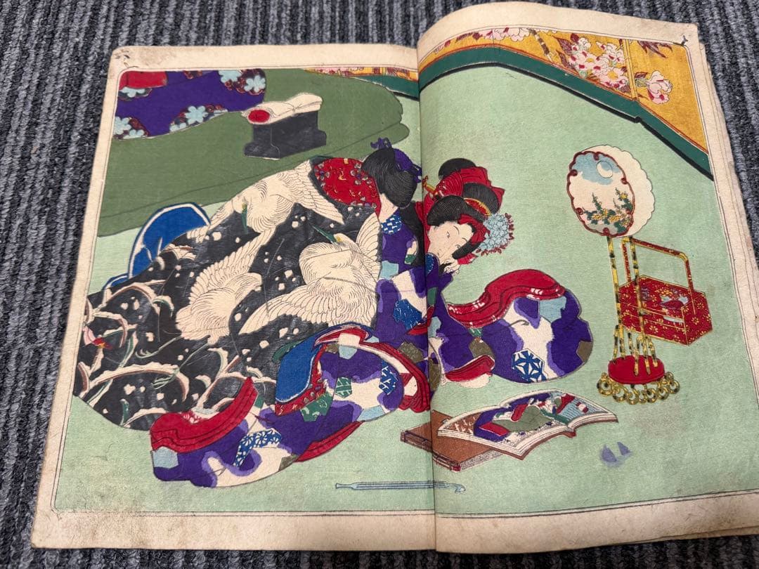 歌川国貞 春画 浮世絵 艶本◆「正写相生源氏」3冊揃 浮世絵 女好庵主人