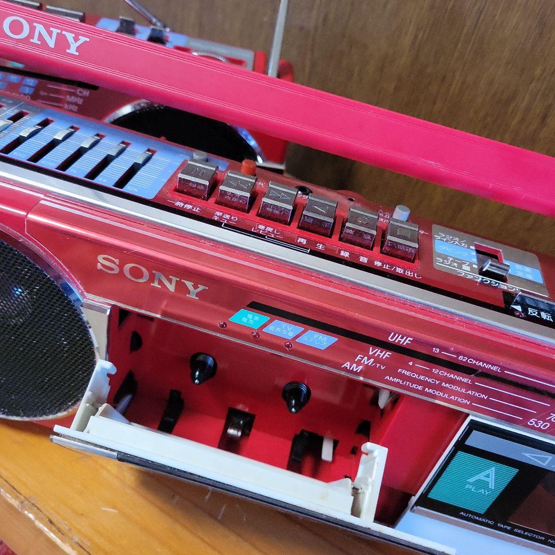 【２台セット】SONY ダブルカセットラジカセ レッドSFS-W90