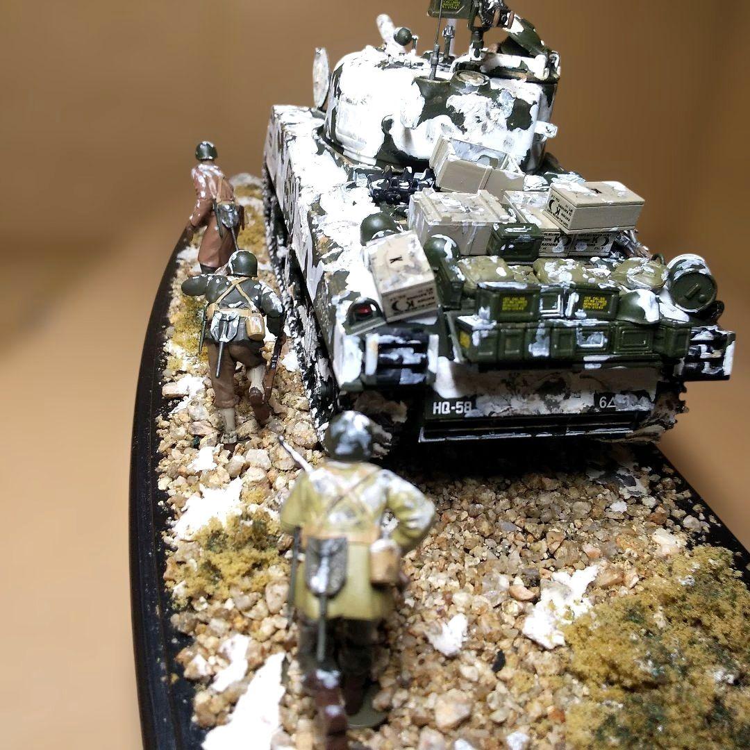 米軍M4A3シャーマン105mm榴弾砲搭載(突撃支援)冬季バージョン仕上げ