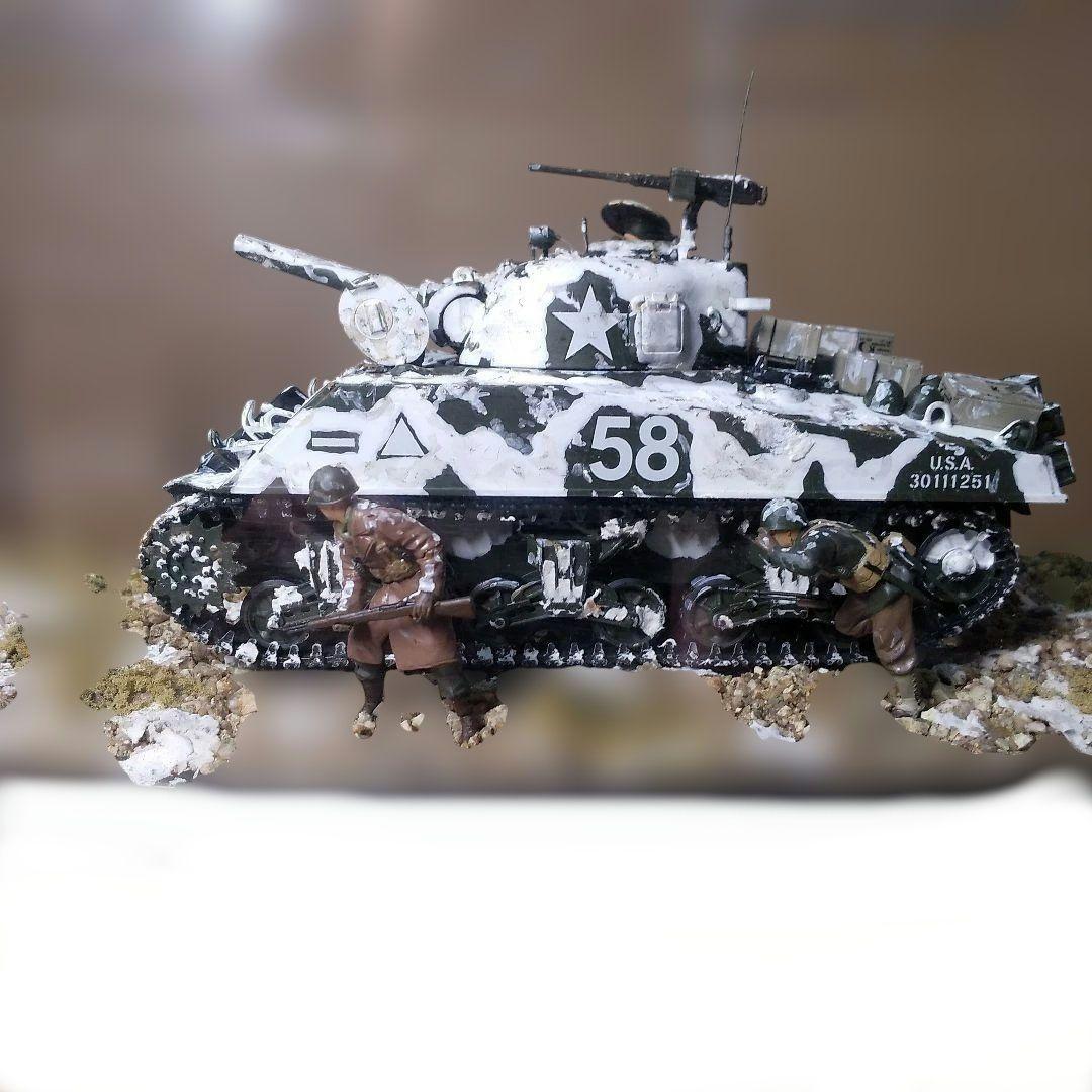 米軍M4A3シャーマン105mm榴弾砲搭載(突撃支援)冬季バージョン仕上げ