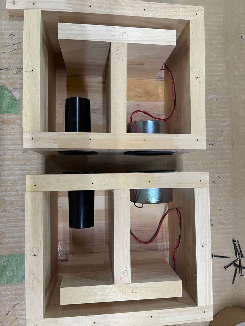 wooden8 Wバスレフ　自作スピーカー