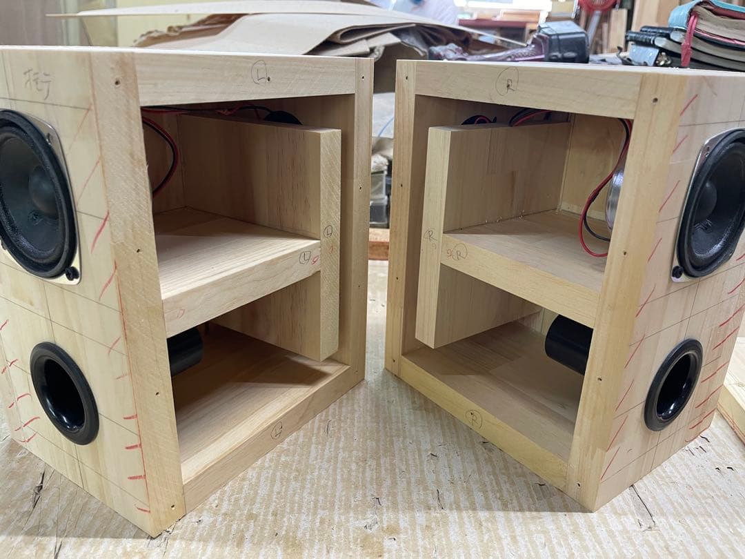 wooden8 Wバスレフ　自作スピーカー