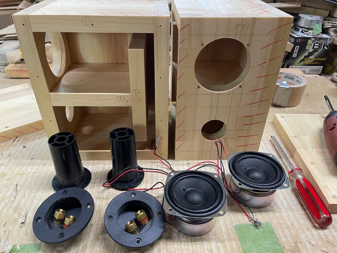 wooden8 Wバスレフ　自作スピーカー