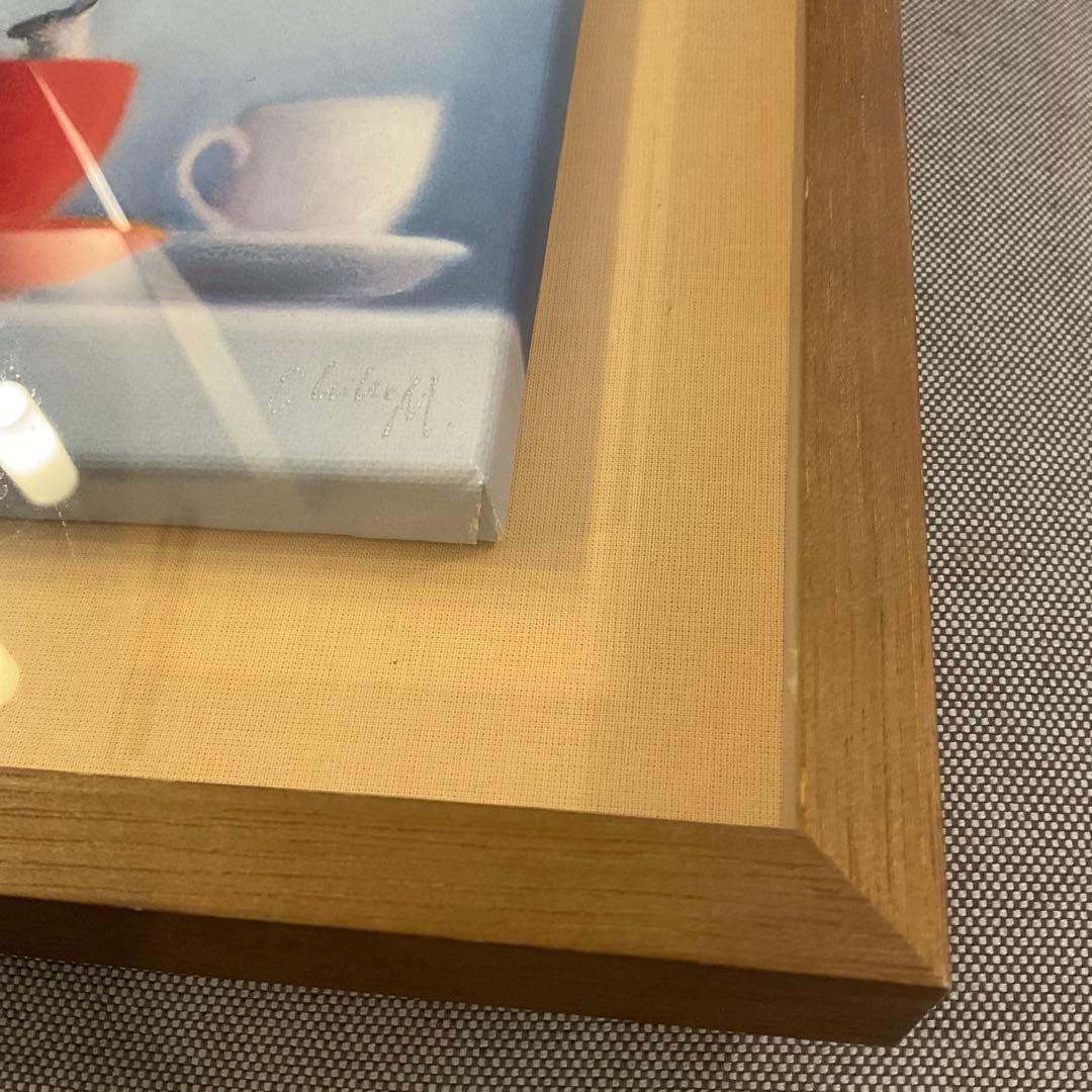 4*n様 牧野千穂 絵画　キャンバスジクレー　「みつかる」　珈琲カップ　うさぎ