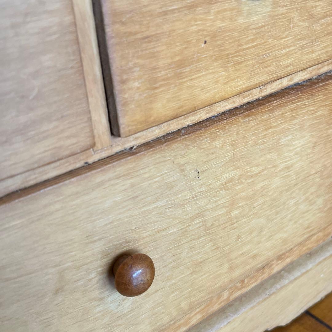 ヴィンテージ　天然木　小引き出し　レトロ　多段チェスト