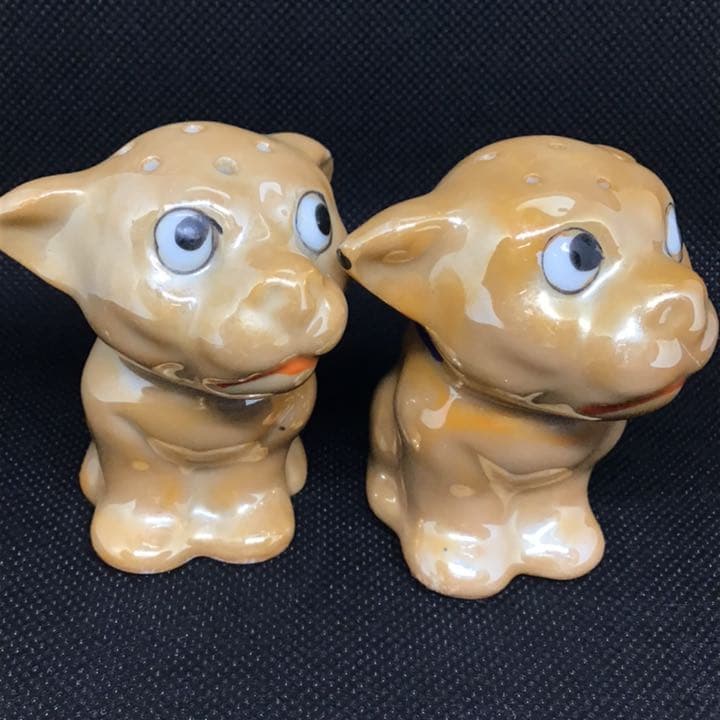 キャメル色　ボンゾー　ボンゾ犬　bonzo アンティーク　ソルト&ペッパー