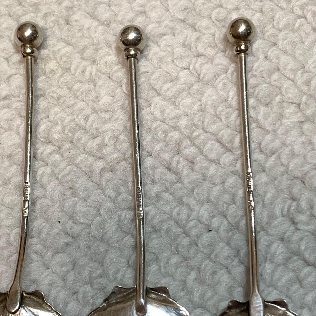 バーナード・インストーン　ギョーシエ・エナメル製　デミタススプーン　6色セット