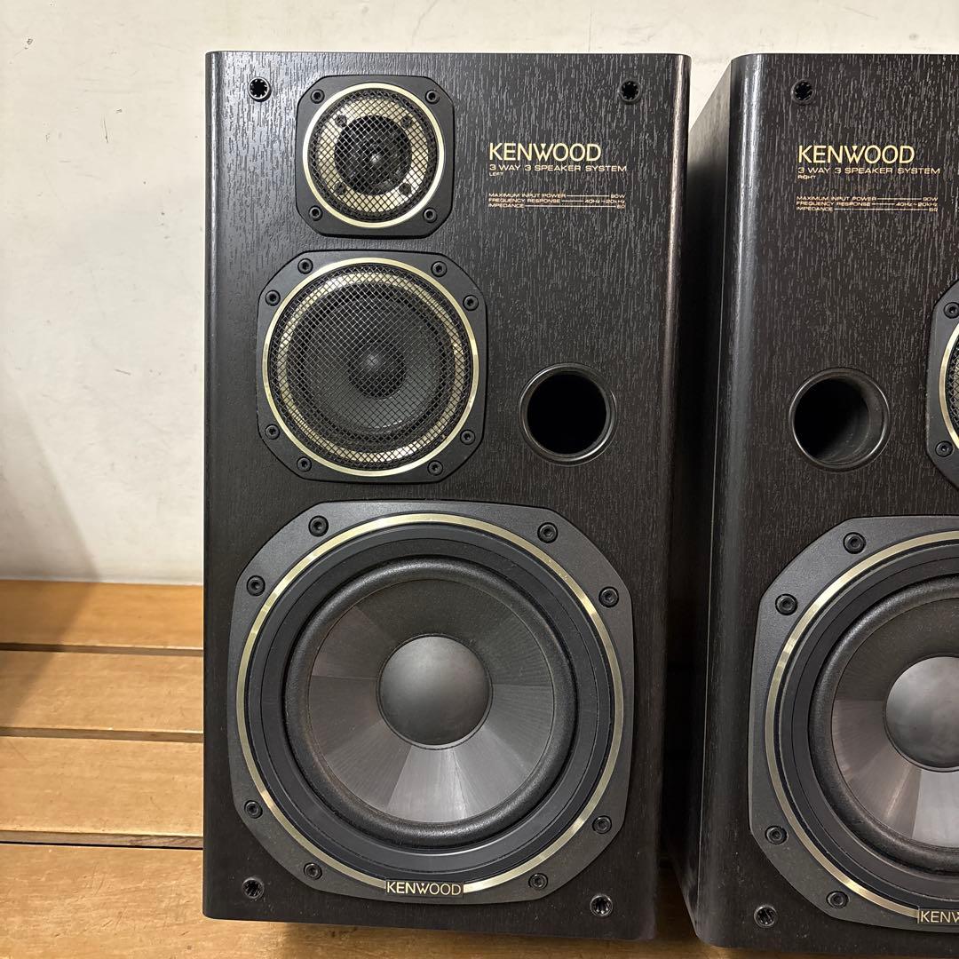 KENWOOD スピーカー 3ウェイ バスレフポート付き 黒