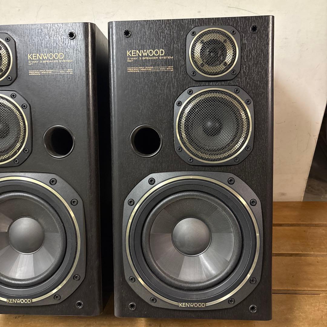 KENWOOD スピーカー 3ウェイ バスレフポート付き 黒