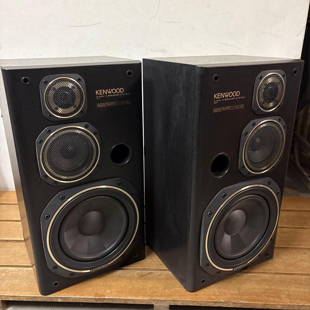KENWOOD スピーカー 3ウェイ バスレフポート付き 黒