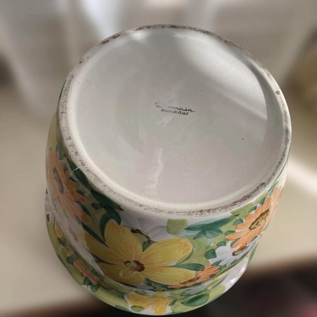 花柄プランターカバー イタリア製