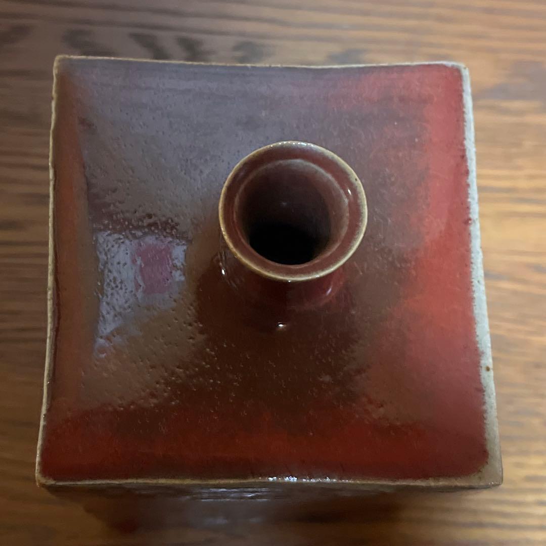辰砂釉　花入　花器
