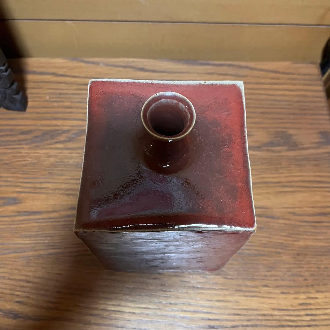 辰砂釉　花入　花器