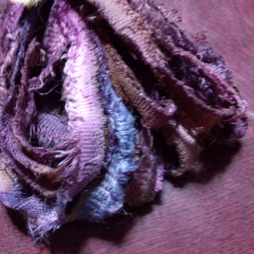 ③ジャンクジャーナル素材。生地端耳。手染め糸。変わり糸。フリンジ糸。