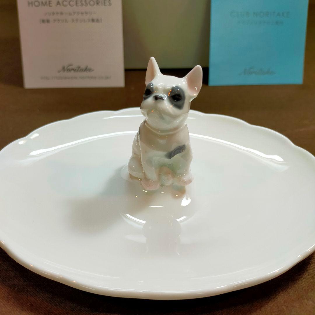 Noritake ノリタケフィギュリン付きトレイ 楕円 フレンチブル！