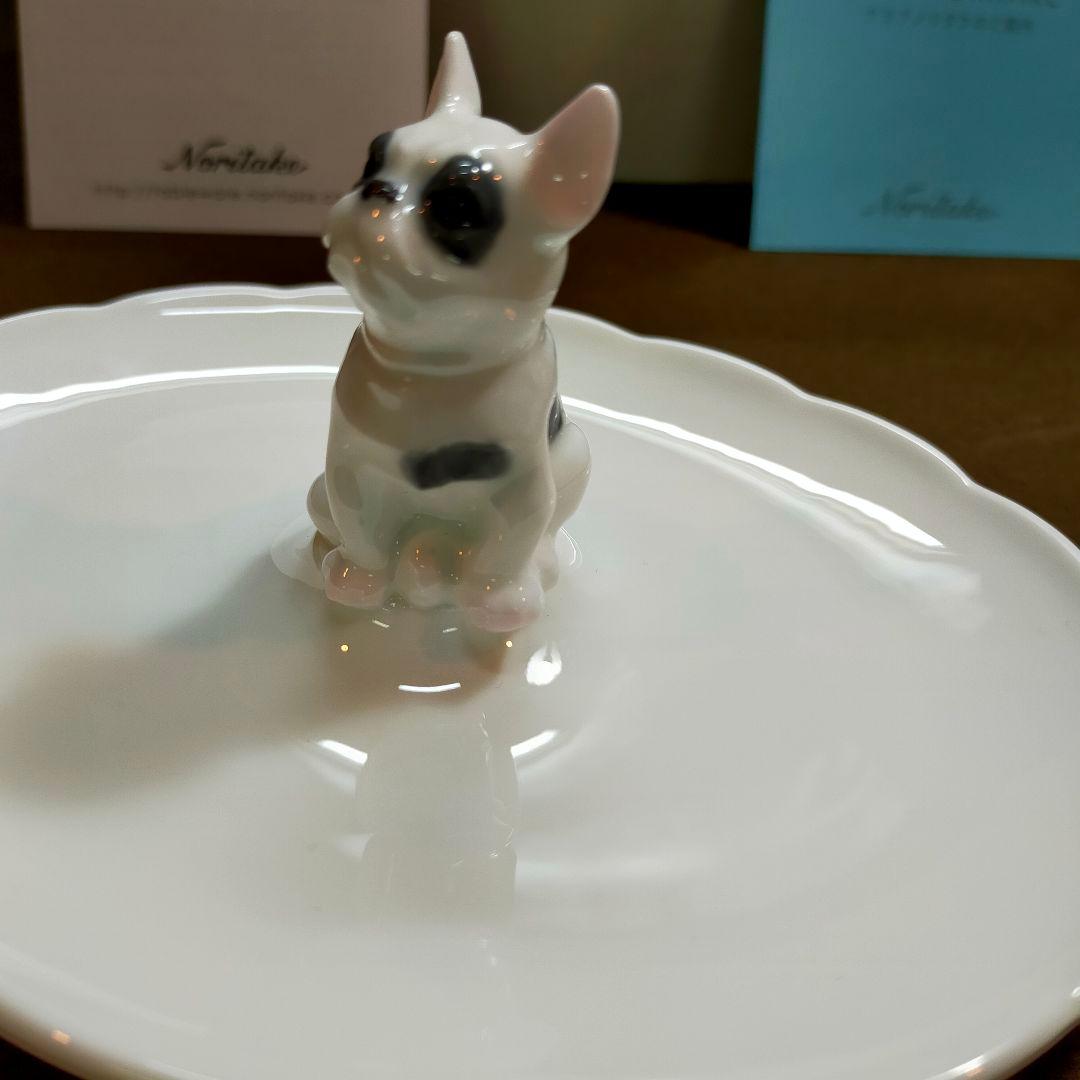 Noritake ノリタケフィギュリン付きトレイ 楕円 フレンチブル！