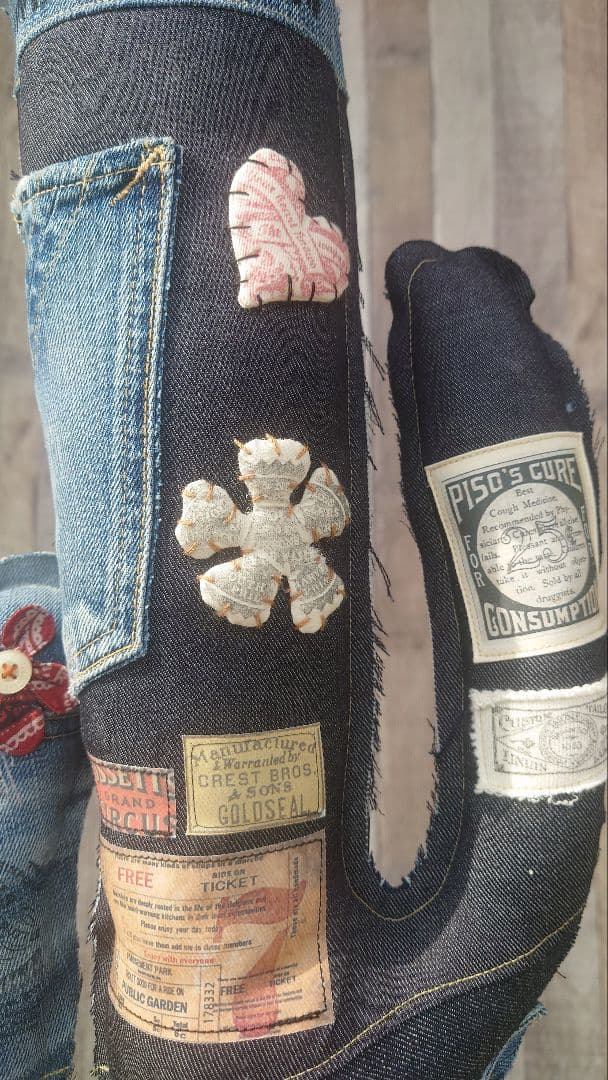 フェイク デニムサボテン大 ハンドメイド！