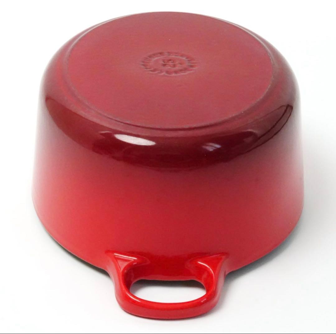 【美品】LE CREUSET　ココット オーバル　チェリーレッド　25cm