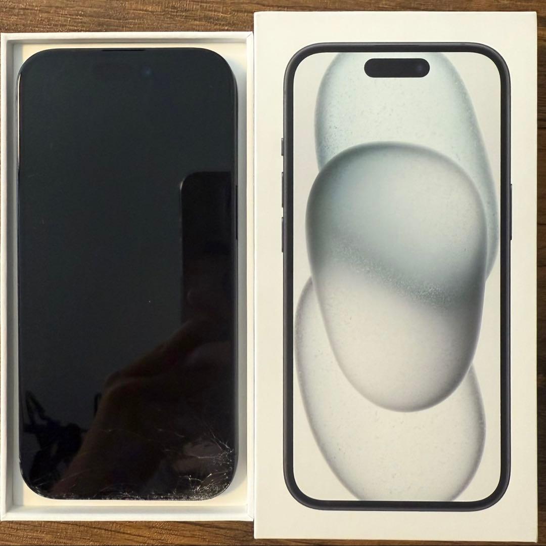 ［ジャンク品］Apple iPhone 15 ブラック 本体