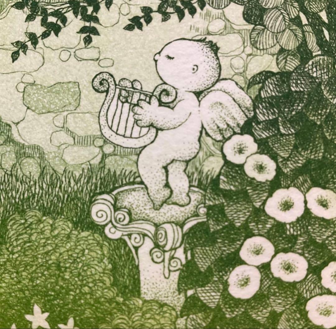 絵画・額縁・版画・上砂理佳・Prelude(1999年)・エッチング ・美術品