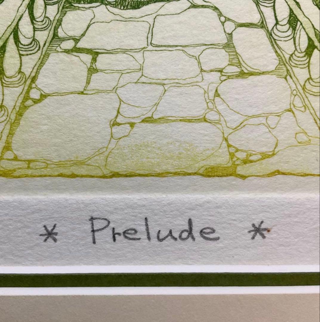 絵画・額縁・版画・上砂理佳・Prelude(1999年)・エッチング ・美術品