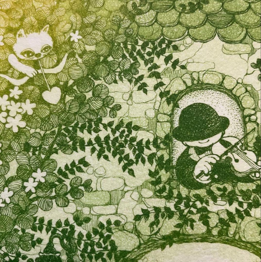 絵画・額縁・版画・上砂理佳・Prelude(1999年)・エッチング ・美術品