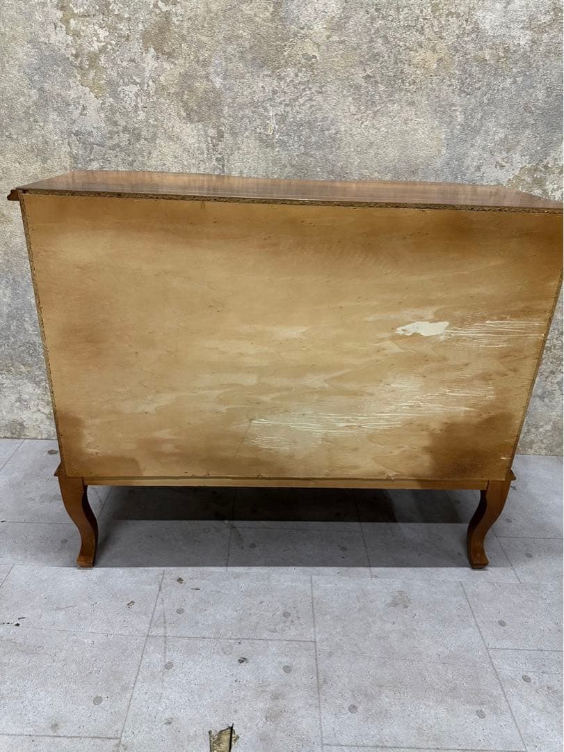 猫脚 象嵌チェスト 3段 ロココ調 タンス アンティーク風