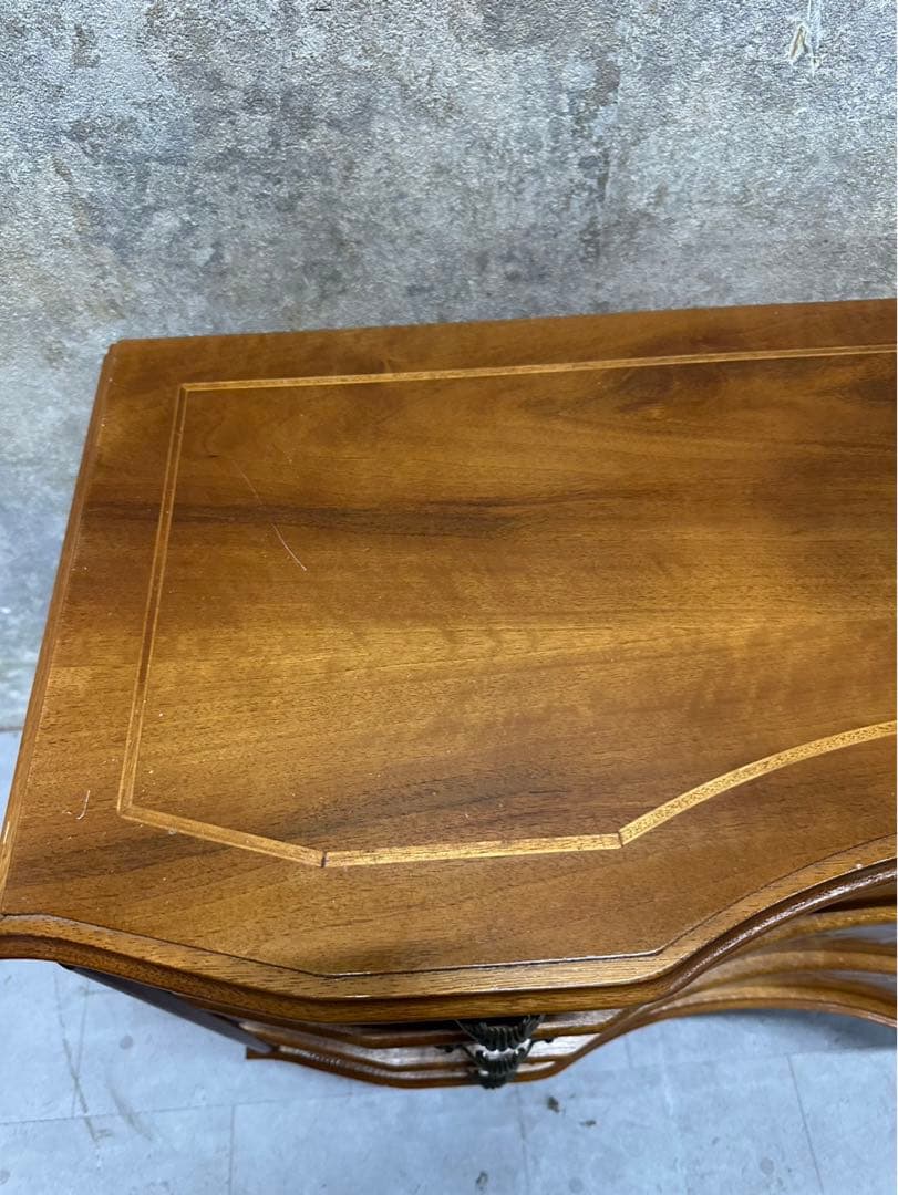 猫脚 象嵌チェスト 3段 ロココ調 タンス アンティーク風