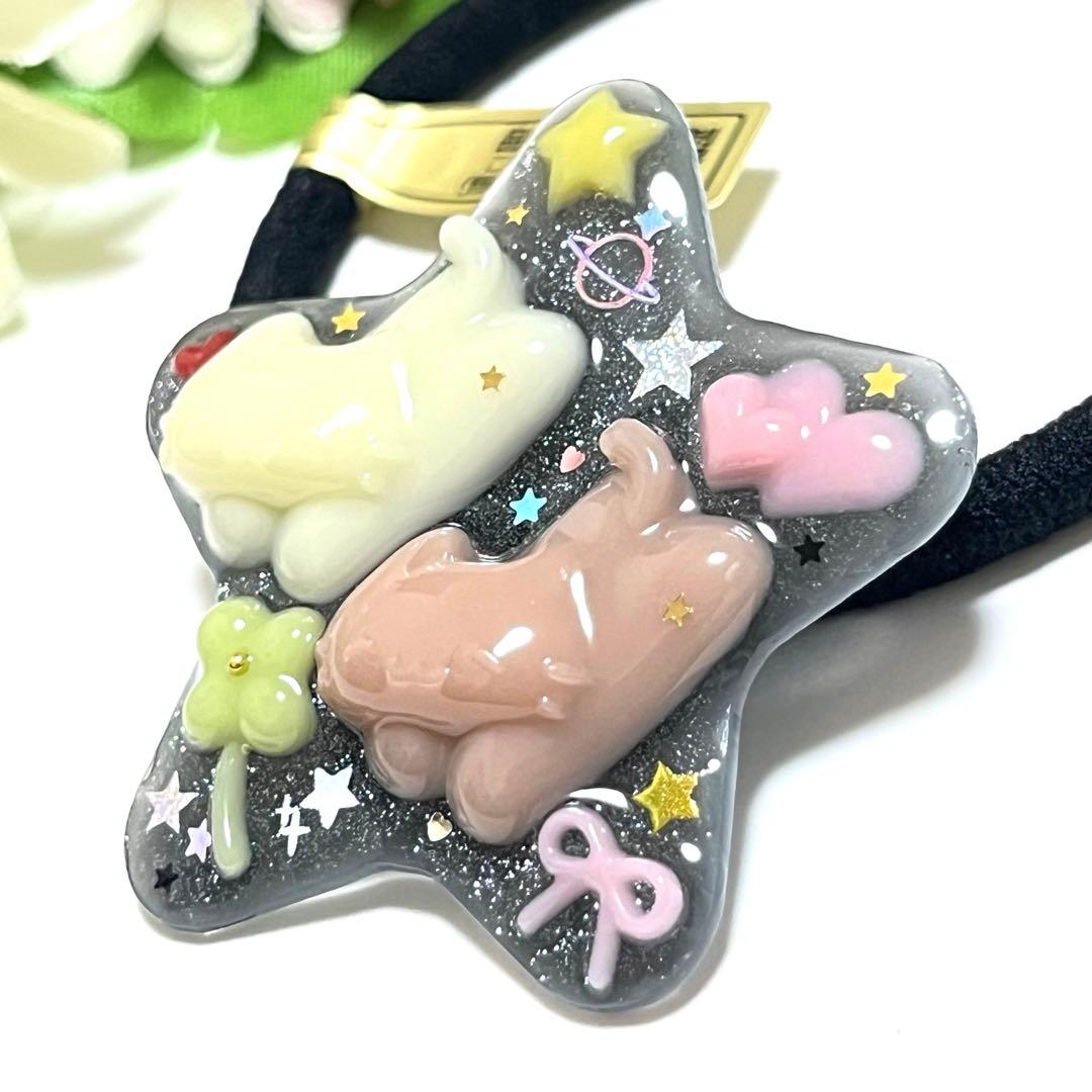chie様お取り置きです。Ｎｏ．233 猫 レジン 星 キーホルダー レジン
