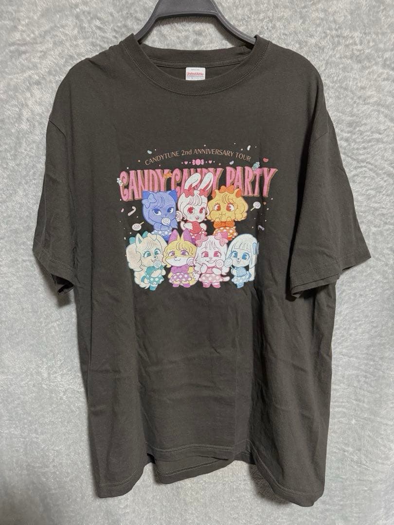 CANDY TUNE きゃんぱてぃツアーTシャツ　スミクロ　XLサイズ