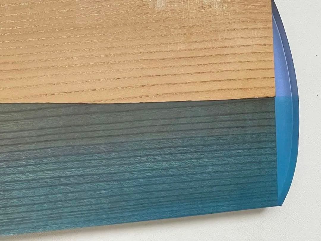 No.22　カッティングボード　まな板　丸　けやき　レジン　木製