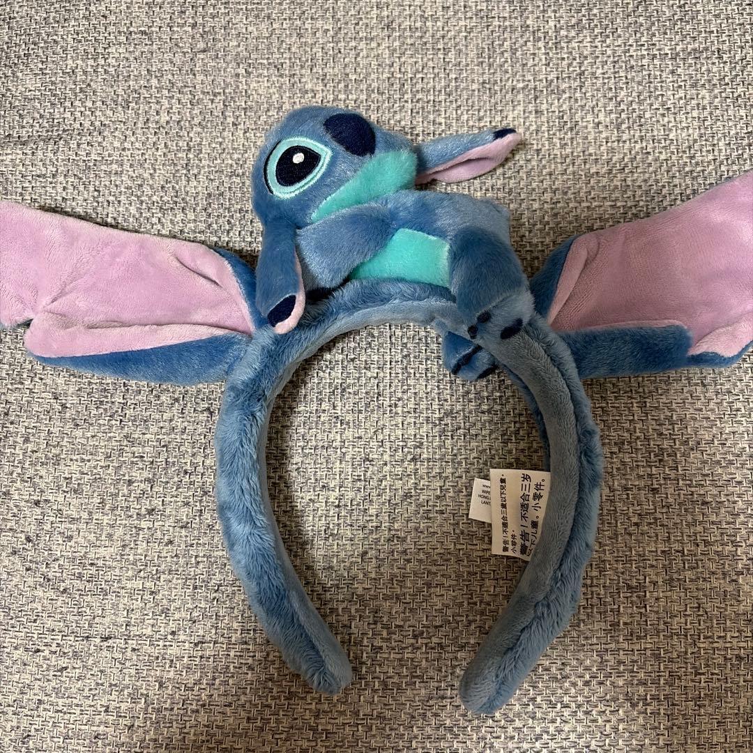 スティッチ 耳付きカチューシャ＋ぬいぐるみリュック　香港