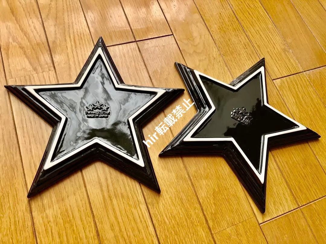 twinkle star plate ブラック　2枚セット　星型　プレート　皿