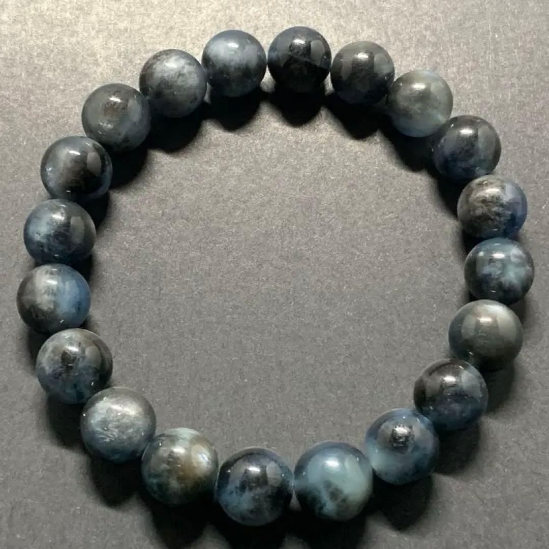 ブラックアクアマリン 10mm 天然石ブレスレット