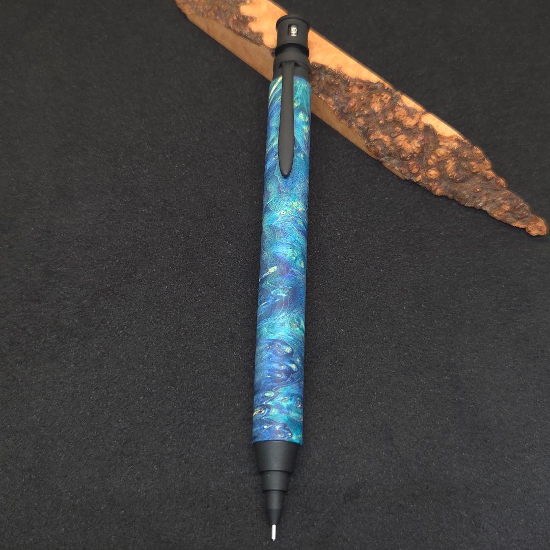 No.20ハンドメイド製図用シャープペンMDS1木軸スタビライズドウッド