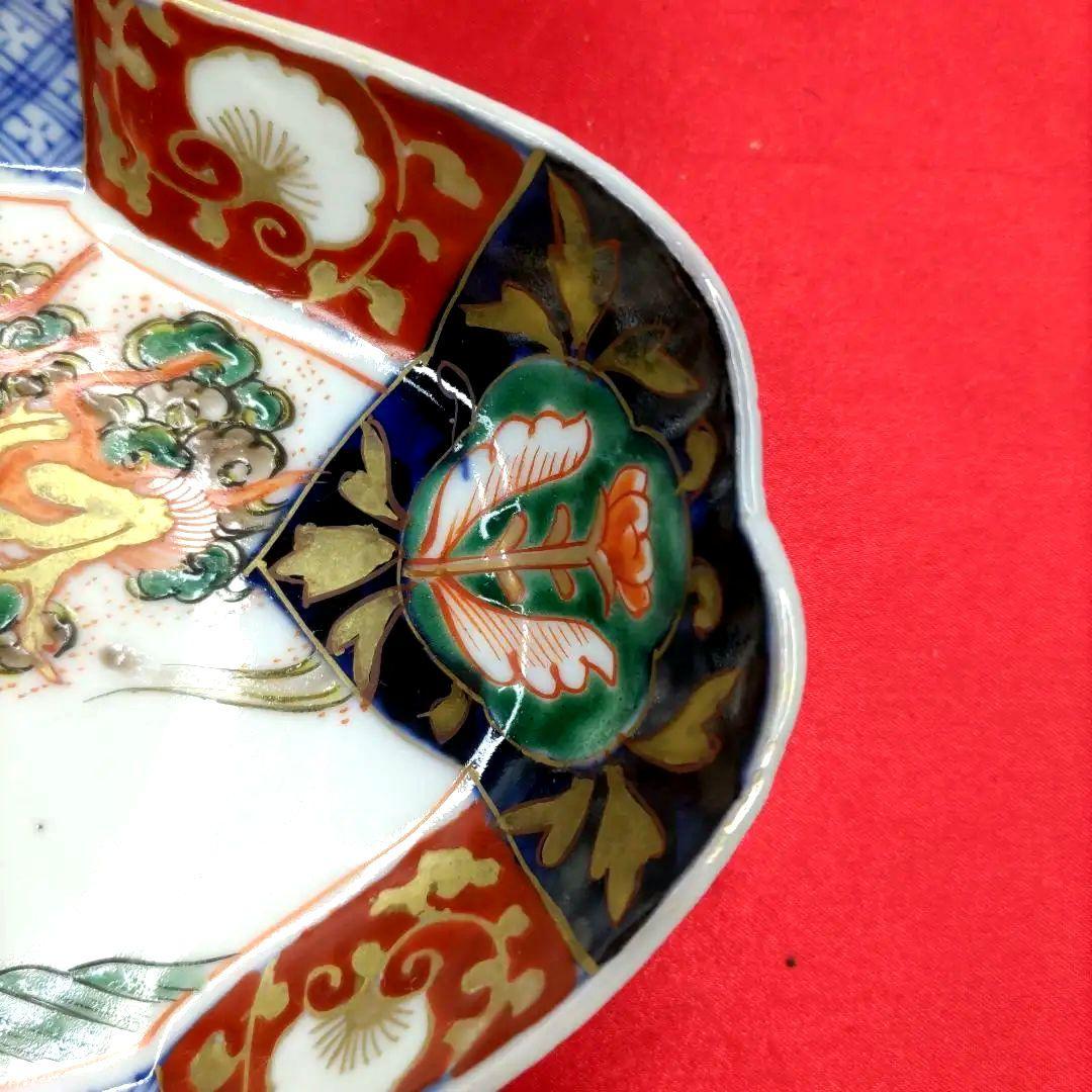 有田焼　伊万里焼　古伊万里　金彩　色絵　小皿　舟皿　刺し身皿　3客セット