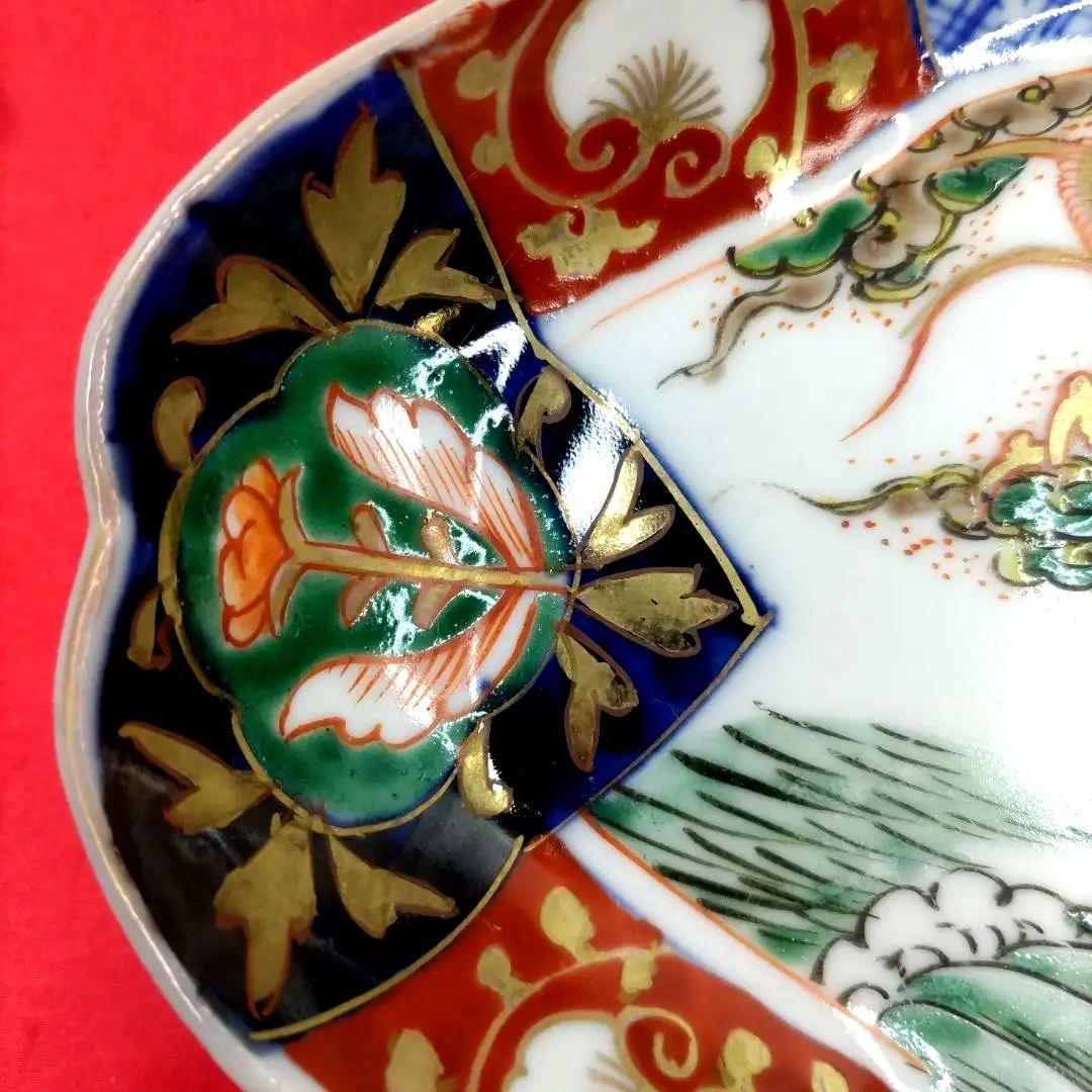 有田焼　伊万里焼　古伊万里　金彩　色絵　小皿　舟皿　刺し身皿　3客セット