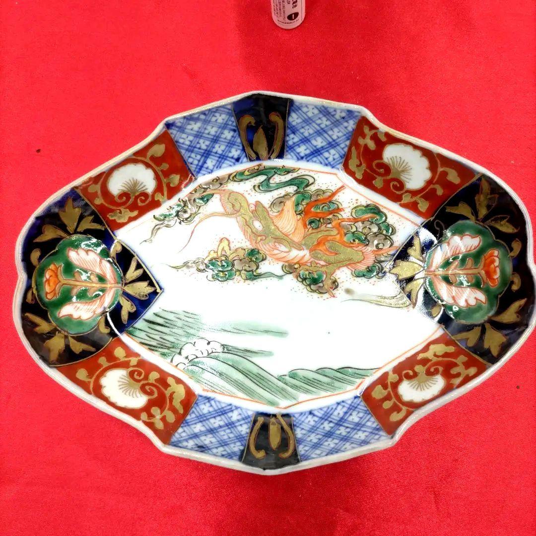 有田焼　伊万里焼　古伊万里　金彩　色絵　小皿　舟皿　刺し身皿　3客セット