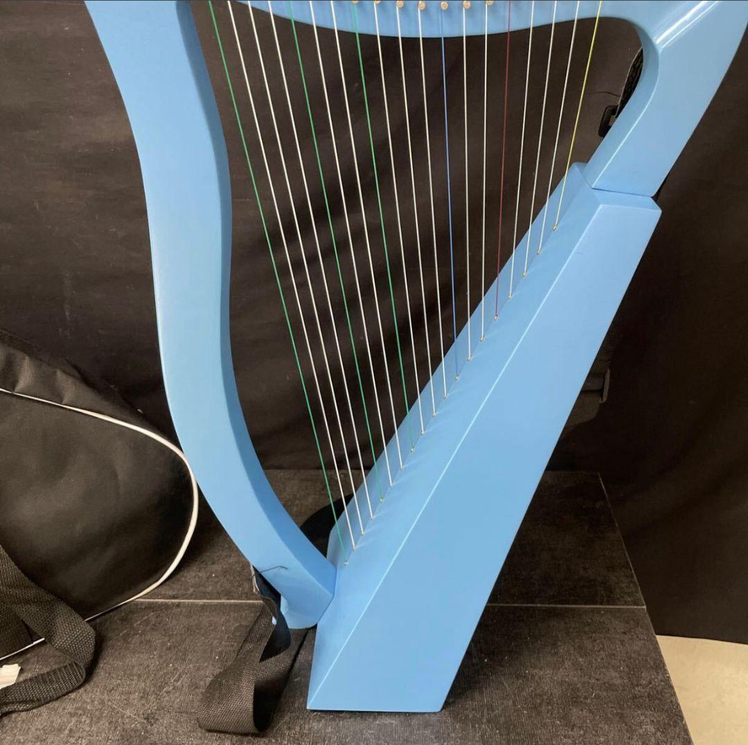 LYRE ライヤーハープ 19弦 ブルー ソフトケース付き