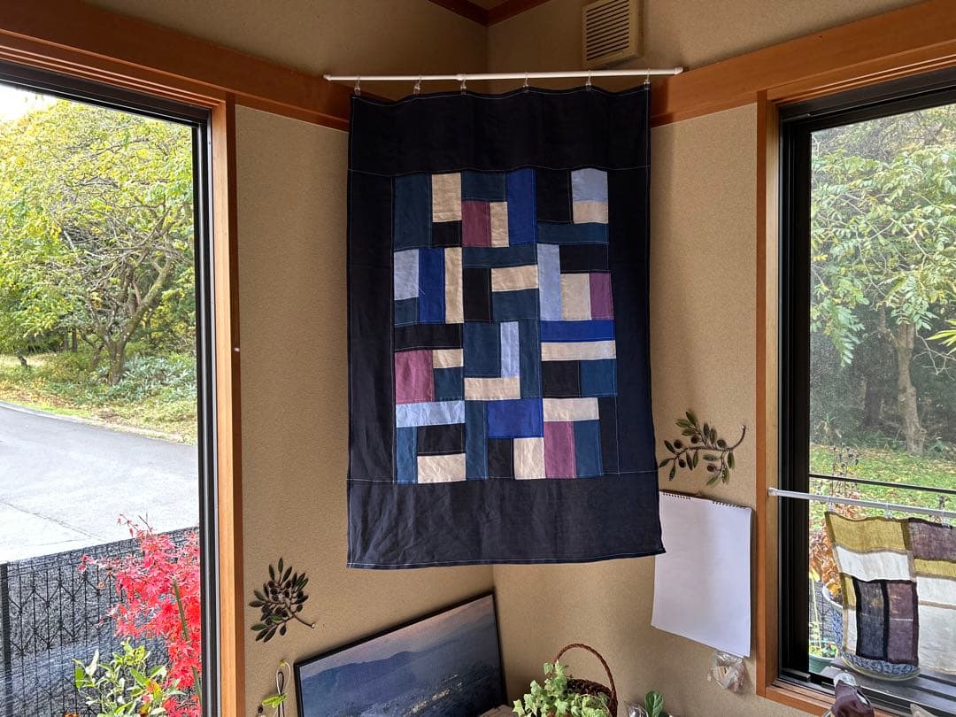 「山の実」麻ポジャギ