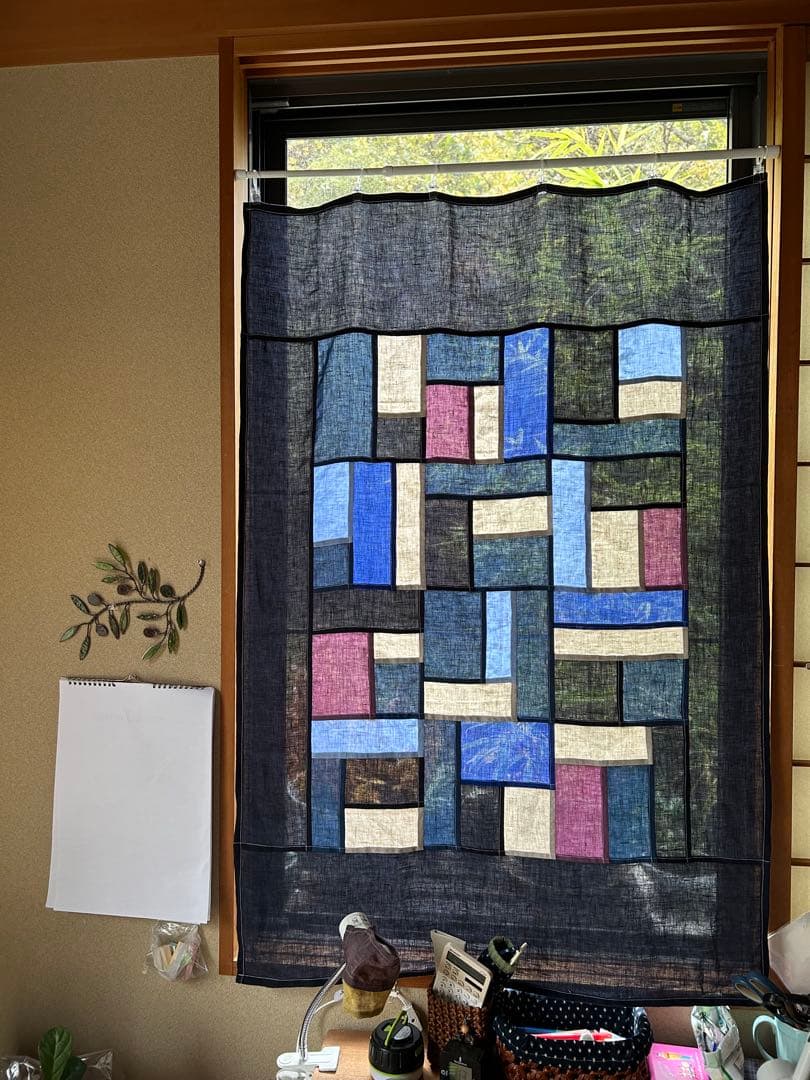 「山の実」麻ポジャギ