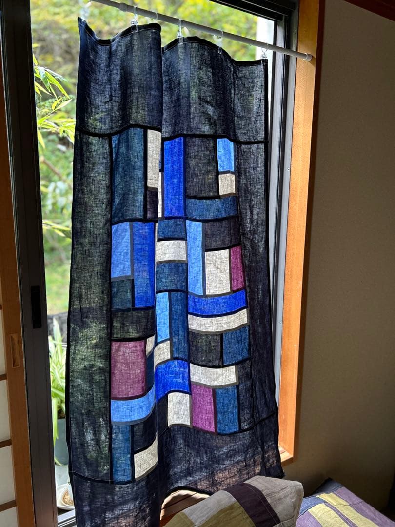 「山の実」麻ポジャギ