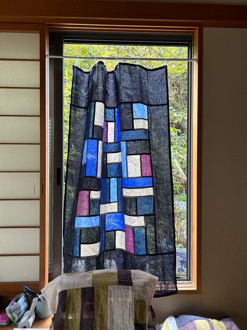 「山の実」麻ポジャギ