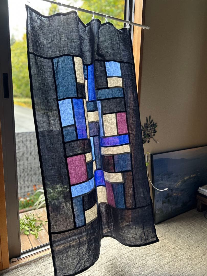 「山の実」麻ポジャギ