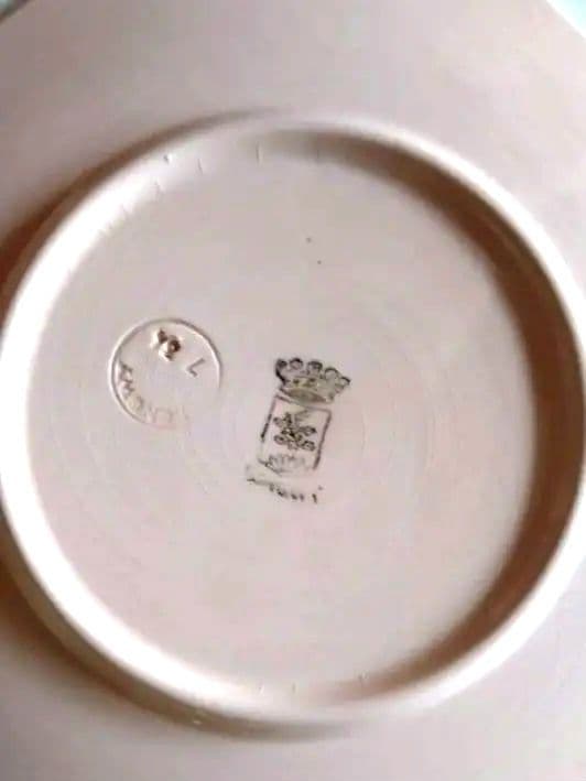 ロンウィ　オクトゴナル　フランスアンティーク　デザート皿　2枚セット